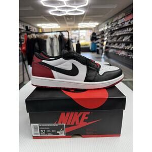 Size 10 - Nike Air Jordan 1 Retro Low OG Black Toe CZ0790-106